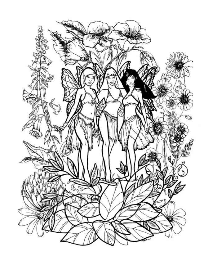Fairy Coloring Pages For Adults To Download And Print For Free