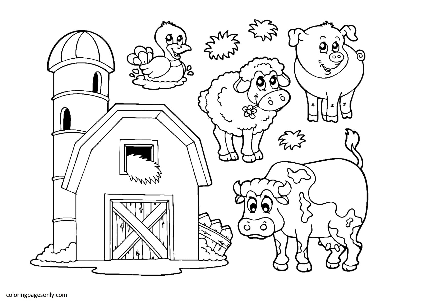 Farm Animal 5 Coloring Page Free Printable Coloring Pages