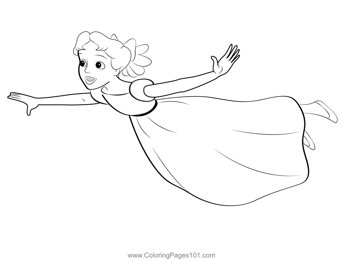Flying Barbie Coloring Page For Kids Free Barbie Printable Coloring 