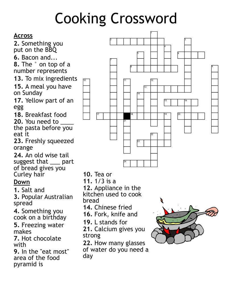 Food Tech Crossword WordMint