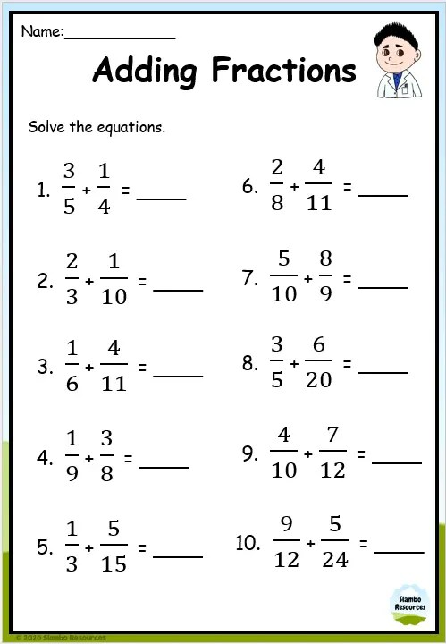 Free Adding Fractions Homework Download Free Adding Fractions Homework 