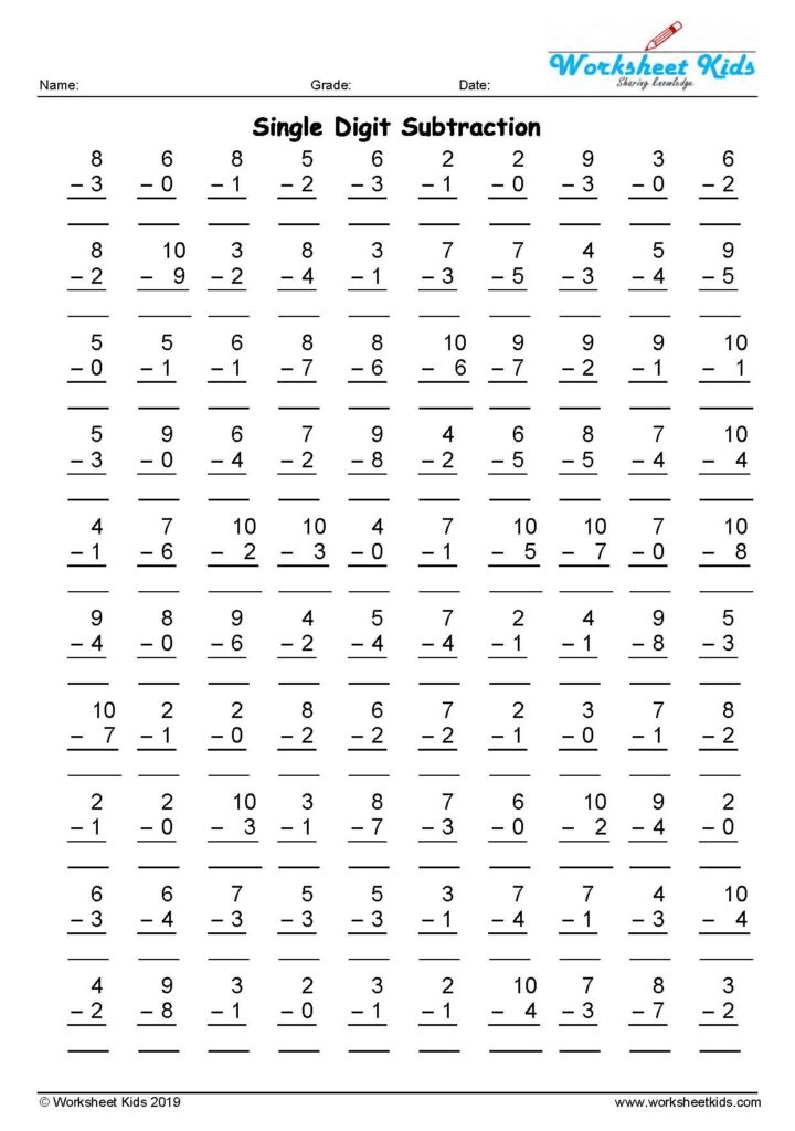 Free Addition Subtraction Worksheet 100 Download Free Addition 