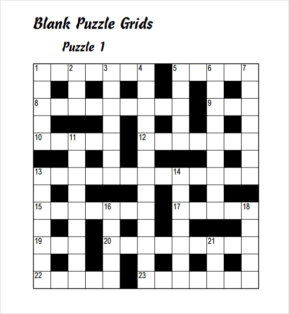 Free Blank Crossword Puzzle Template Printable Printable Templates