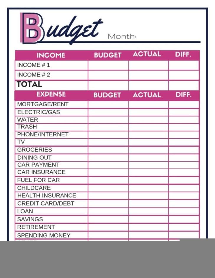 Free Budget Worksheet Excel Budgeting Worksheets