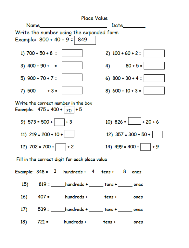 Free Common Core Worksheets Printable