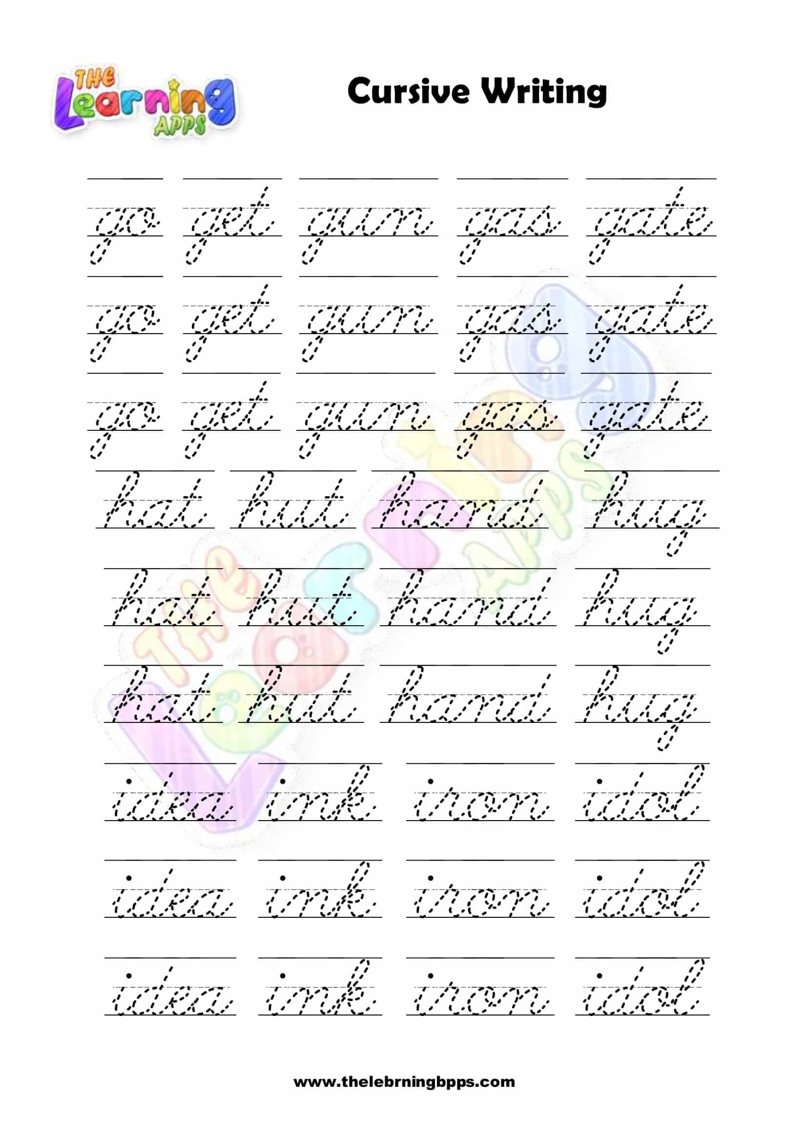 FREE Cursive Handwriting Worksheets Worksheets Library