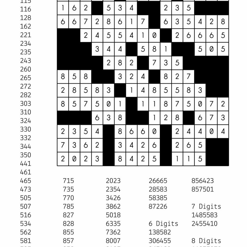 Free Downloadable Number Fill In Puzzle 001 Get Yours Now 