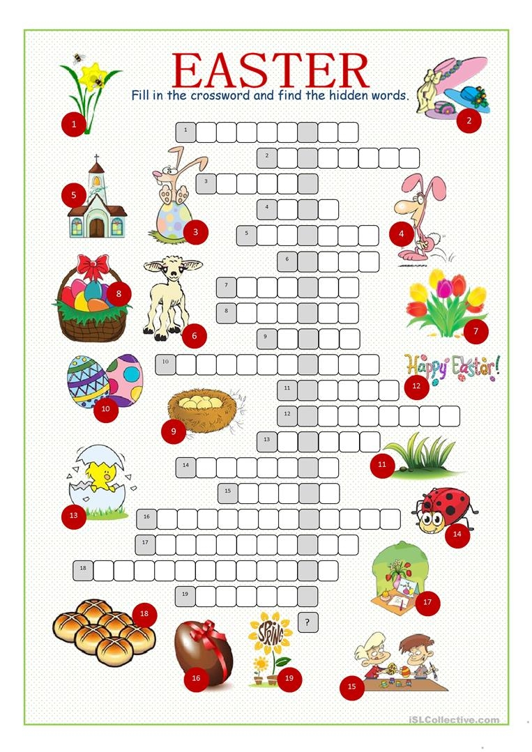 Free Easter Crossword Puzzles Printable Printable Crossword Puzzles