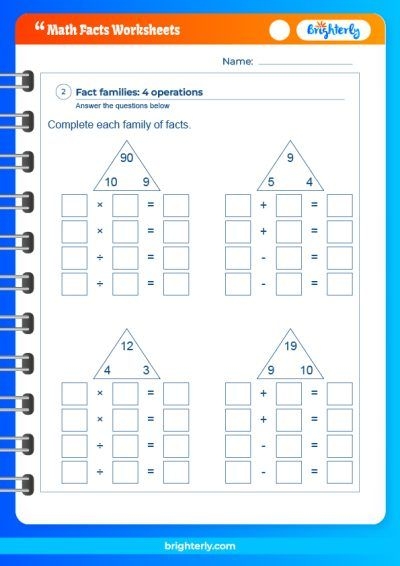 FREE Enhance Your Knowledge Of Math Facts Worksheets PDFs 