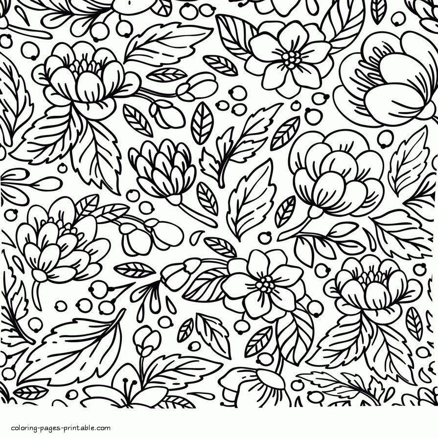 Free Flower Coloring Pages For Adults COLORING PAGES PRINTABLE COM