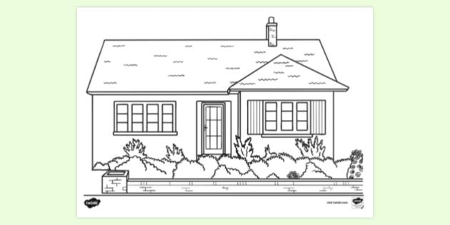 FREE House Colouring Pages Colouring Colouring Sheets