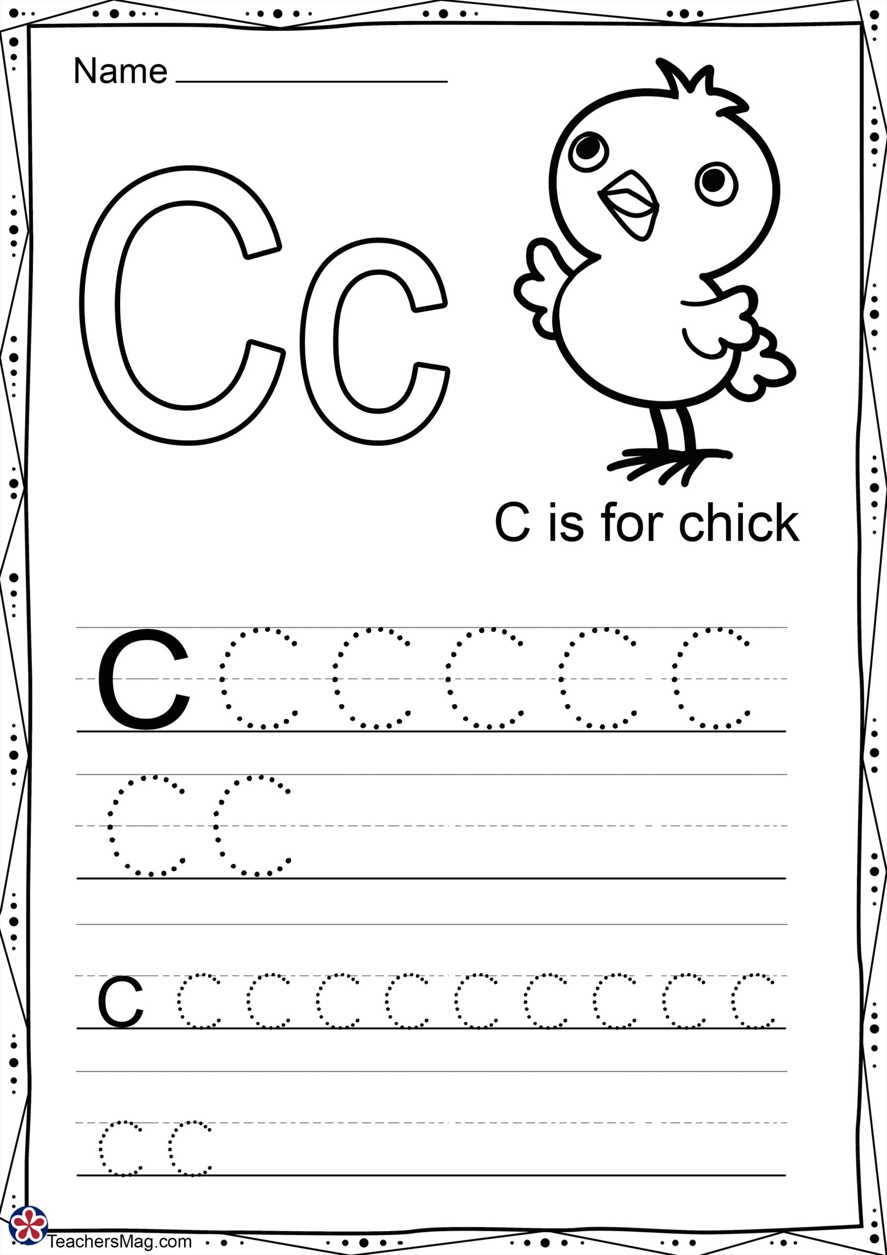 Free Letter C Tracing Worksheets Infoupdate