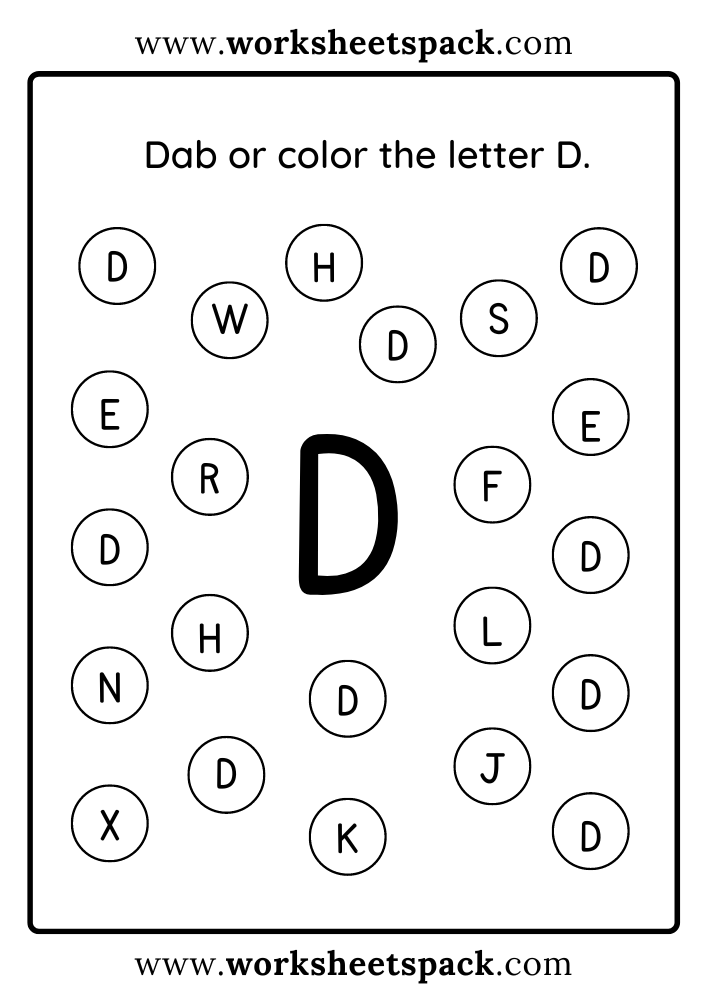Free Letter D Printable Worksheets Worksheetspack