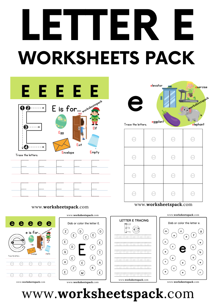 Free Letter E Printable Worksheets Worksheetspack