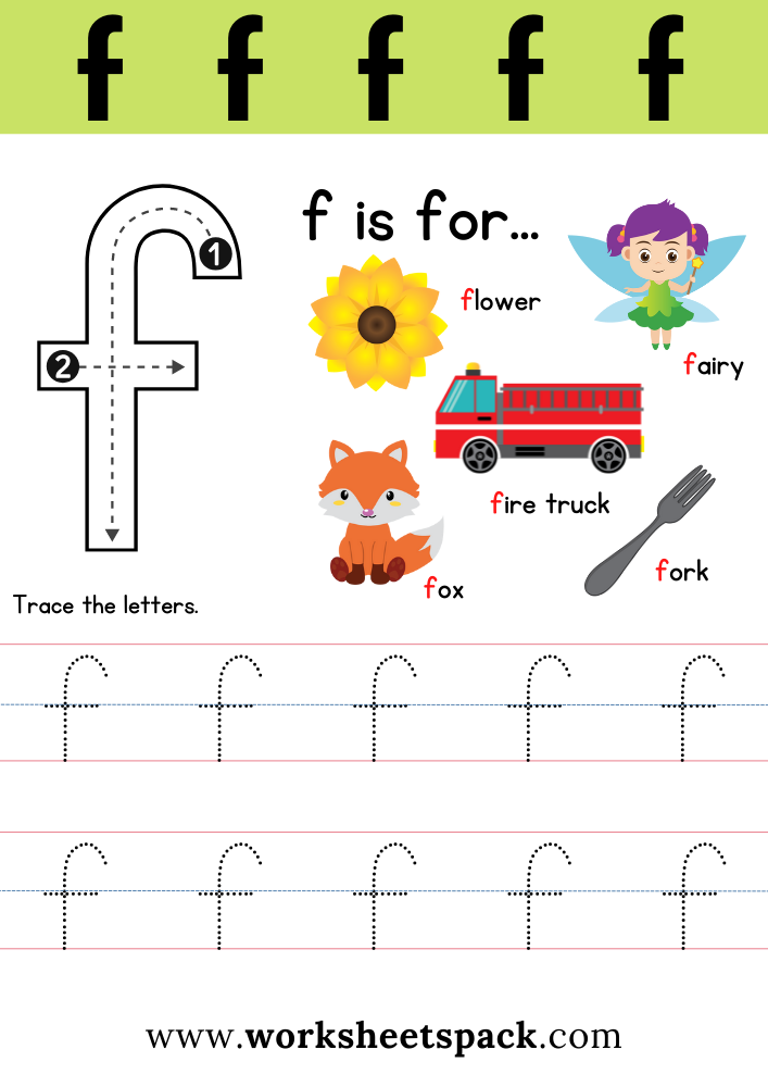 Free Letter F Printable Worksheets Worksheetspack