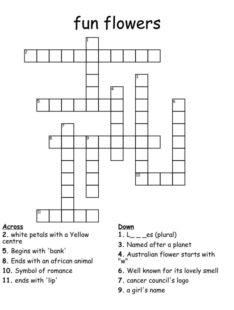 Free Make Your Own Crossword Puzzle Printable Printable JD