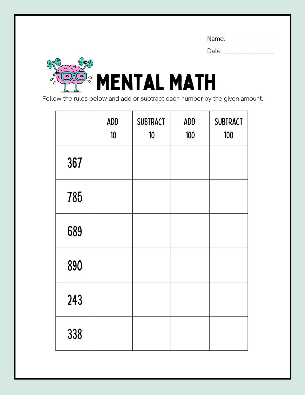 Free Printable 2nd Grade Math Worksheet Templates Canva Worksheets 