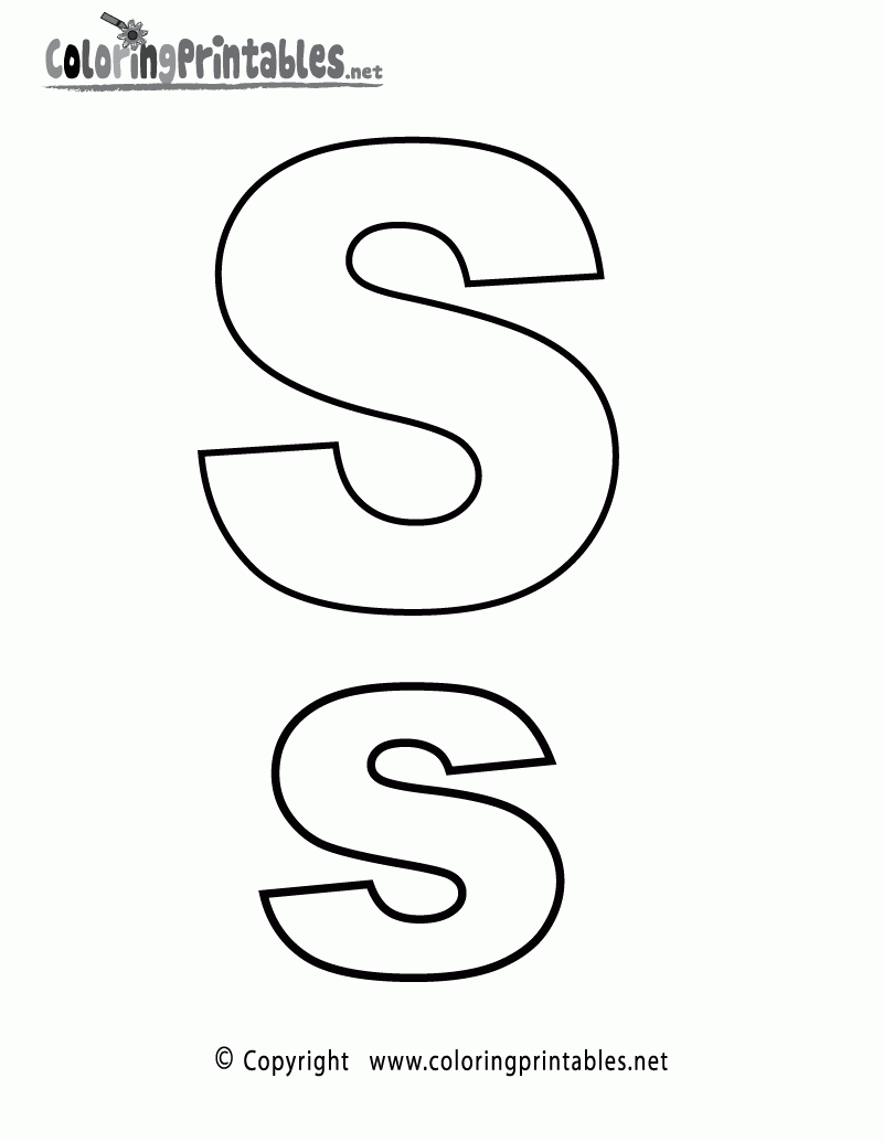Free Printable Alphabet Letter S Coloring Page
