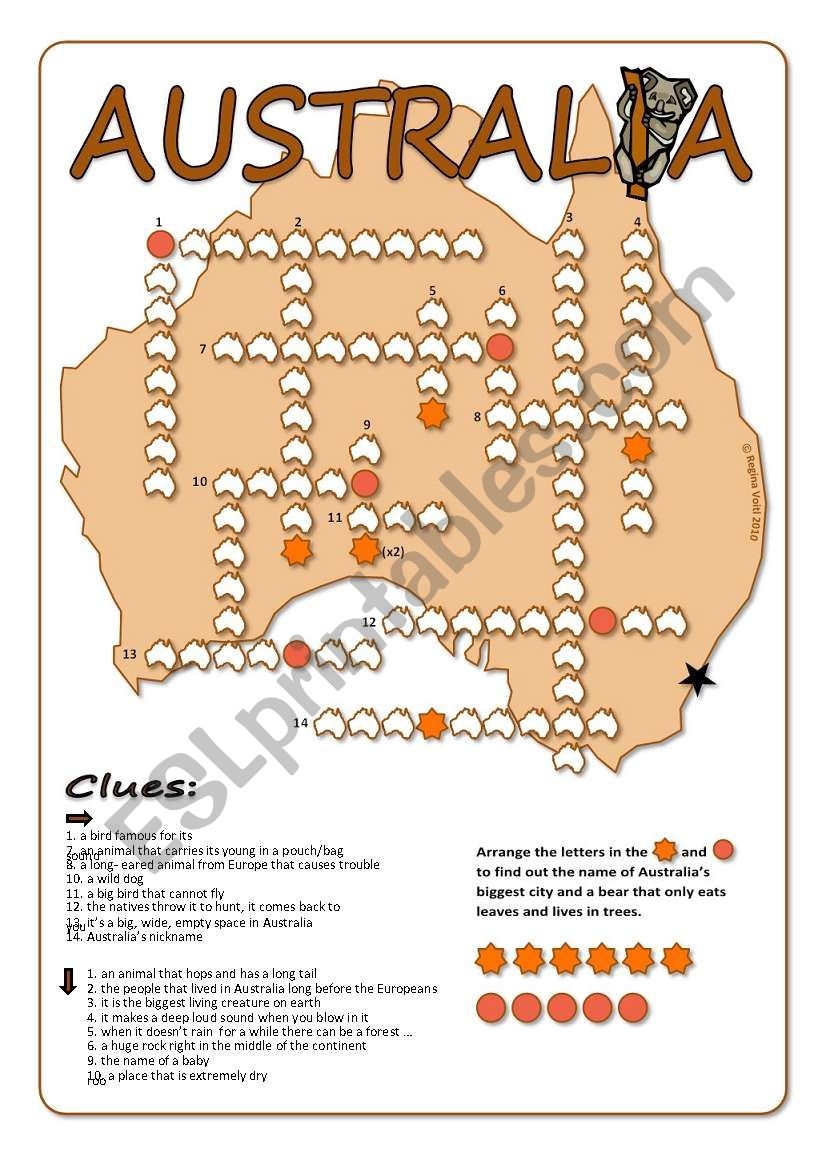 Free Printable Australian Crossword Puzzles FREE PRINTABLE TEMPLATES
