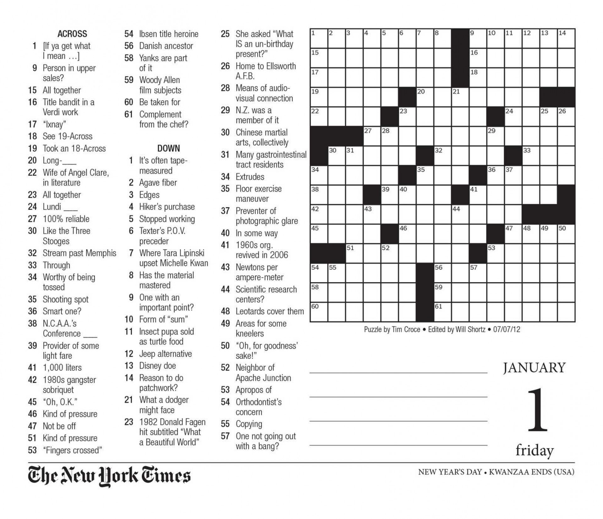 Free Printable Large Print Crossword Puzzles M3U8 Free Printable 