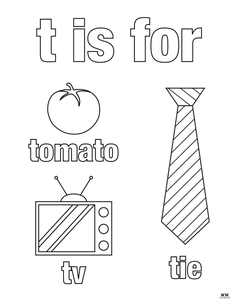 Free Printable Letter T Coloring Pages Infoupdate