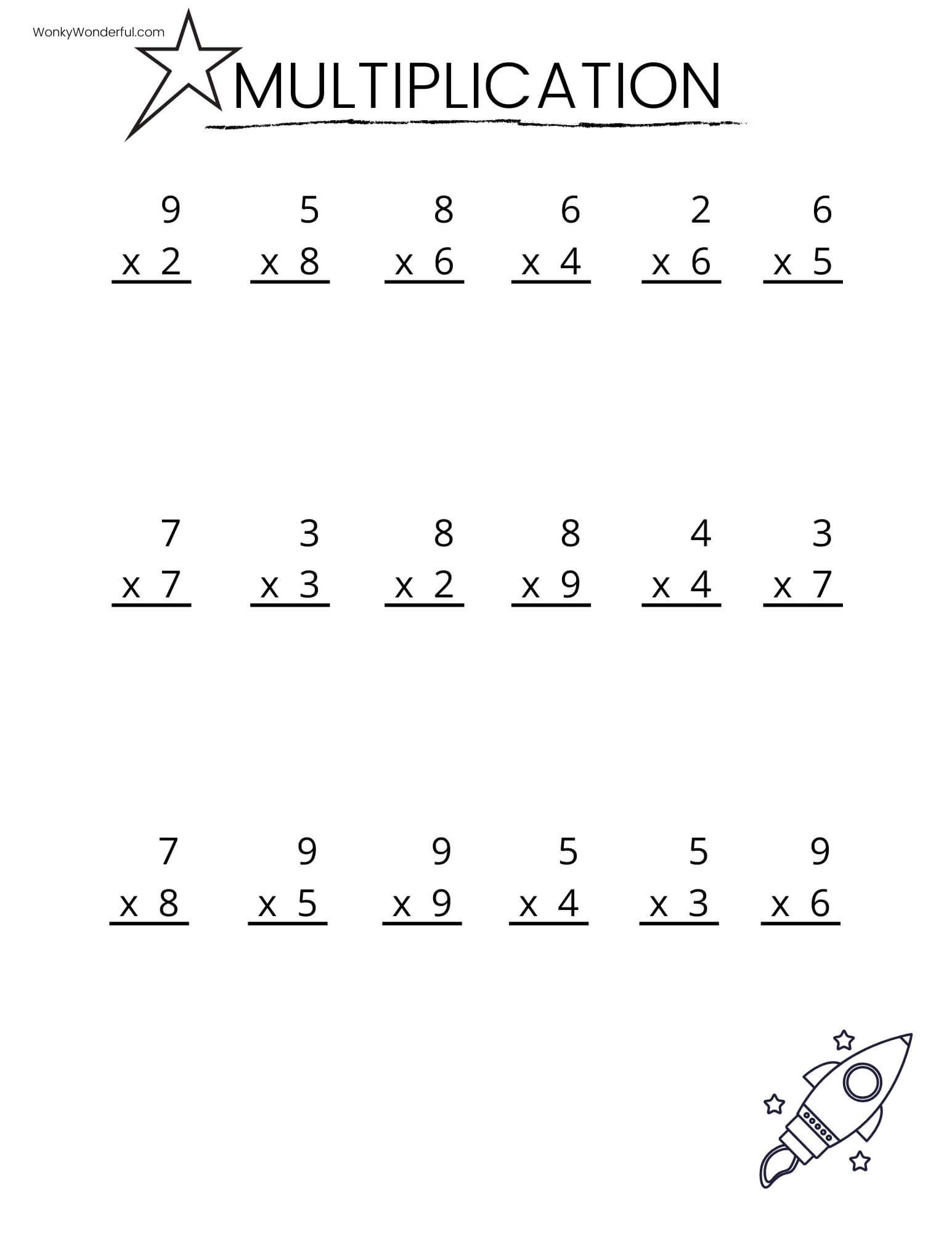 Free Printable Multiplication Worksheets Grade 2 Printable Worksheets