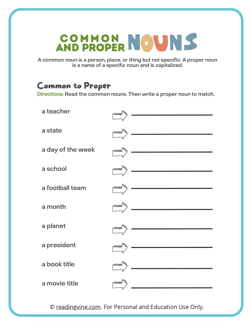 Free Printable Noun Worksheet Download Free Printable Noun Worksheet 