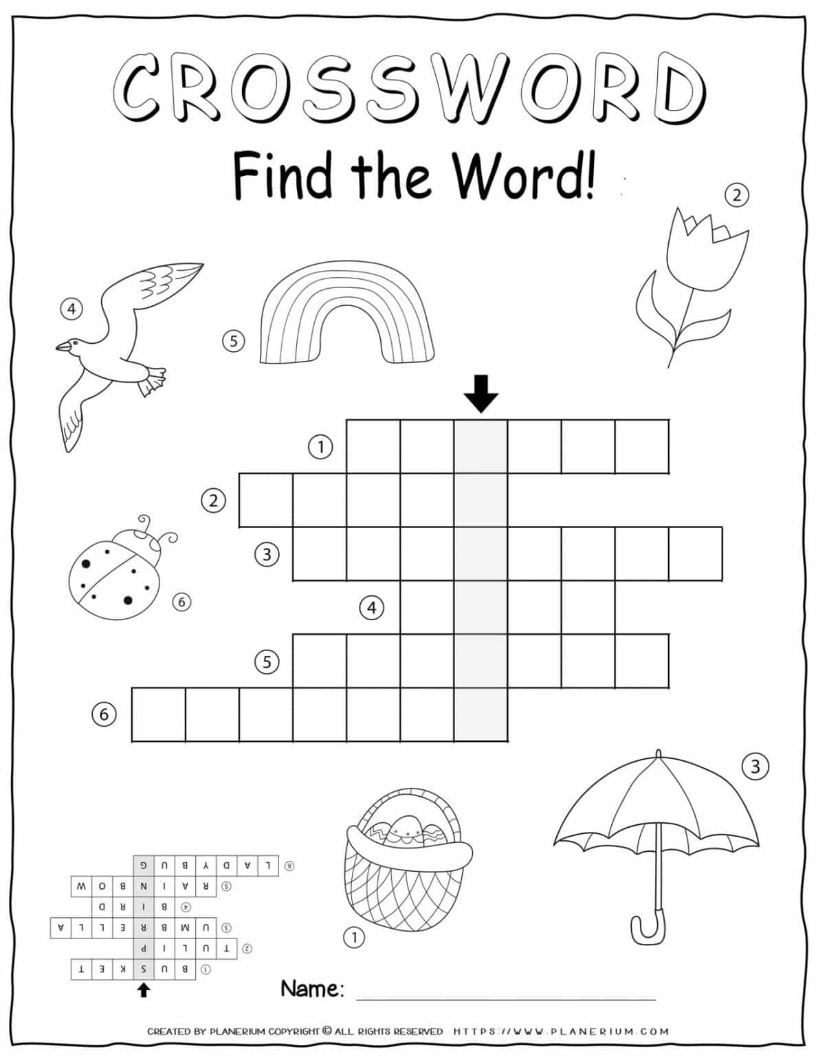 Free Printable Spring Crossword Puzzles