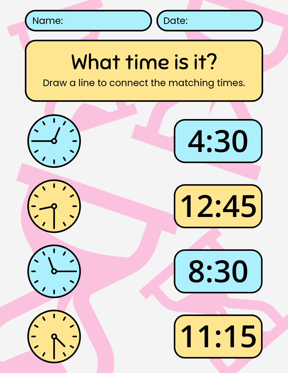 Free Printable Telling Time Worksheet Worksheets Library