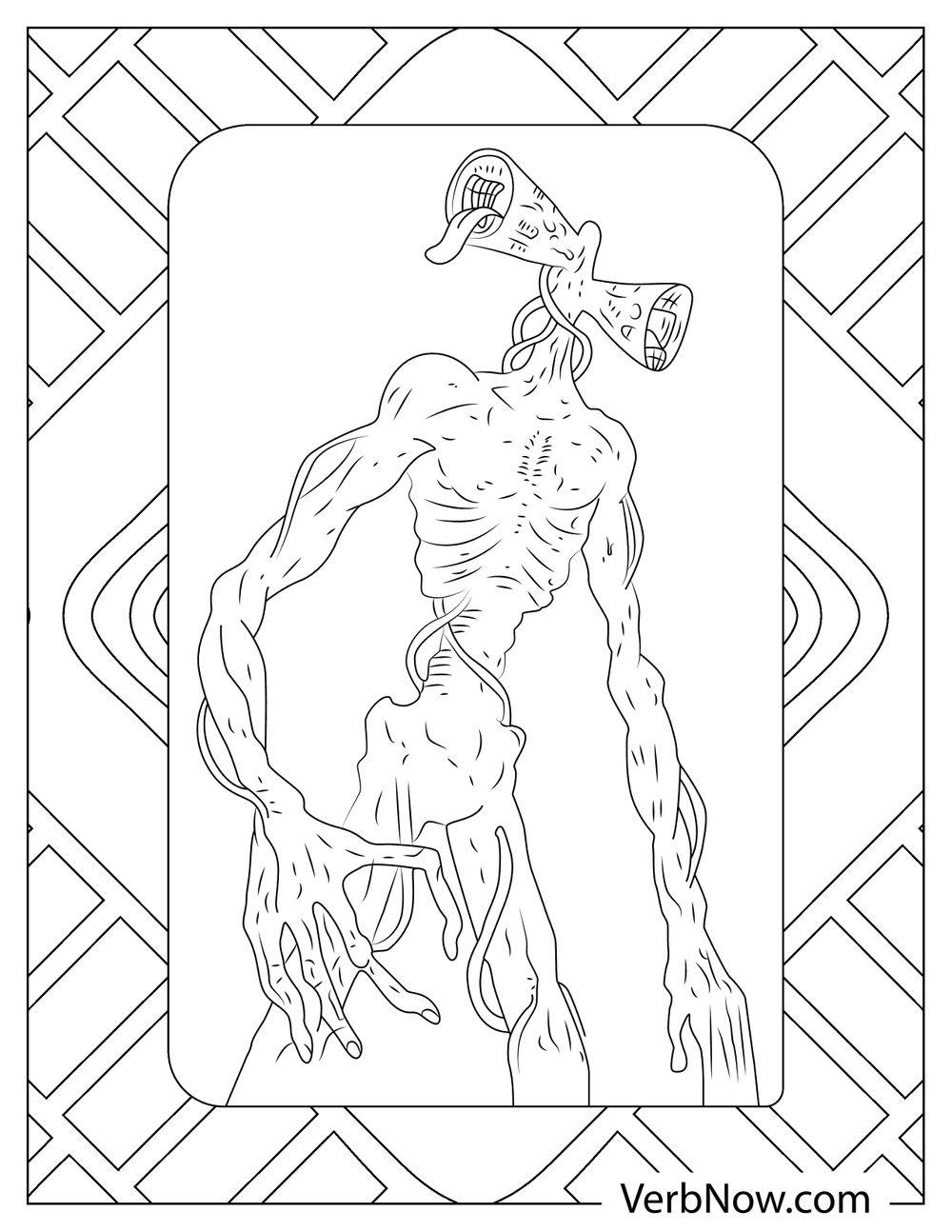 Free SIREN HEAD Coloring Pages For Download Printable PDF 