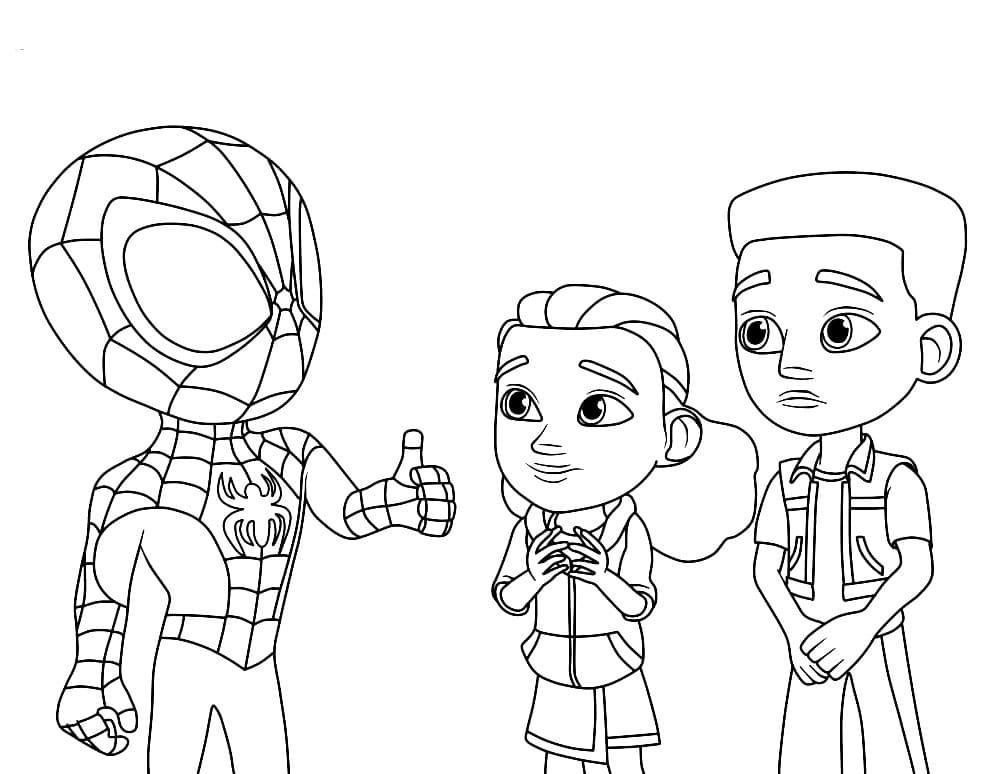 Free Spidey And His Amazing Friends Coloring Page Free Printable 