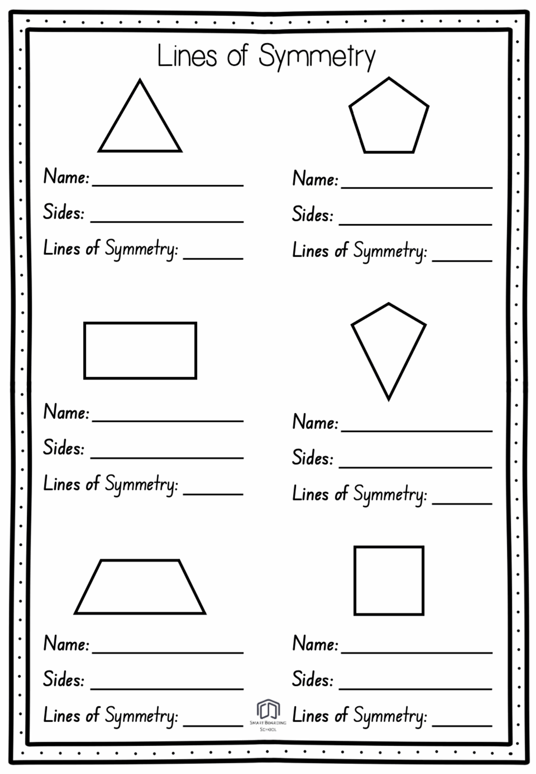 Free Symmetry Worksheet For Grade 3 And 4 Worksheets Library