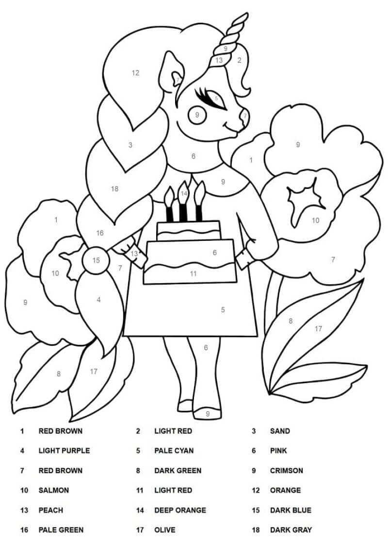 Free Unicorn Color By Numbers Download Print Now 