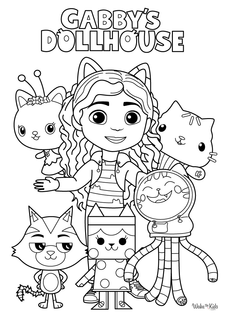 Gabby 39 s Dollhouse Coloring Pages Free Printable PDFs WakeTheKids