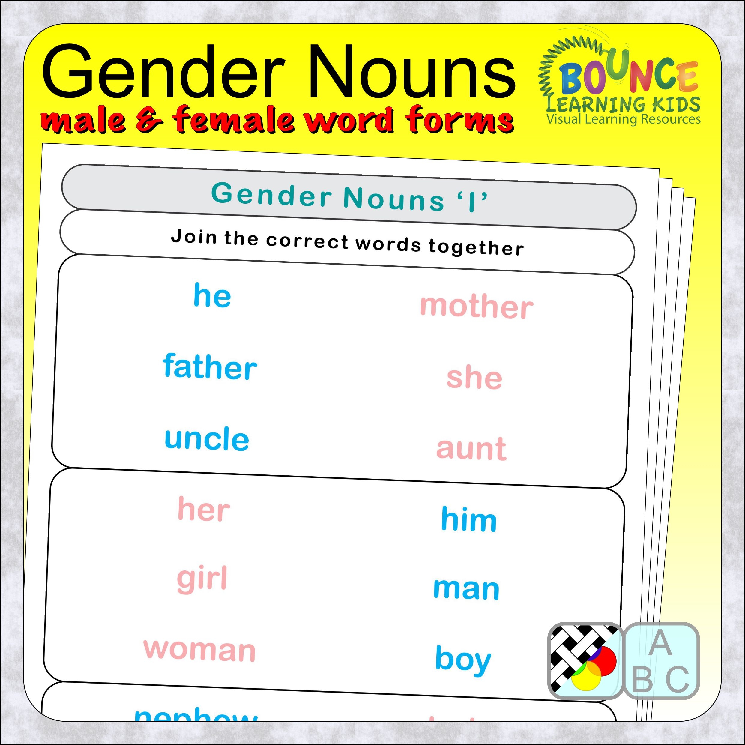 Gender Of Nouns Worksheet Nouns Worksheet Worksheets English My XXX 