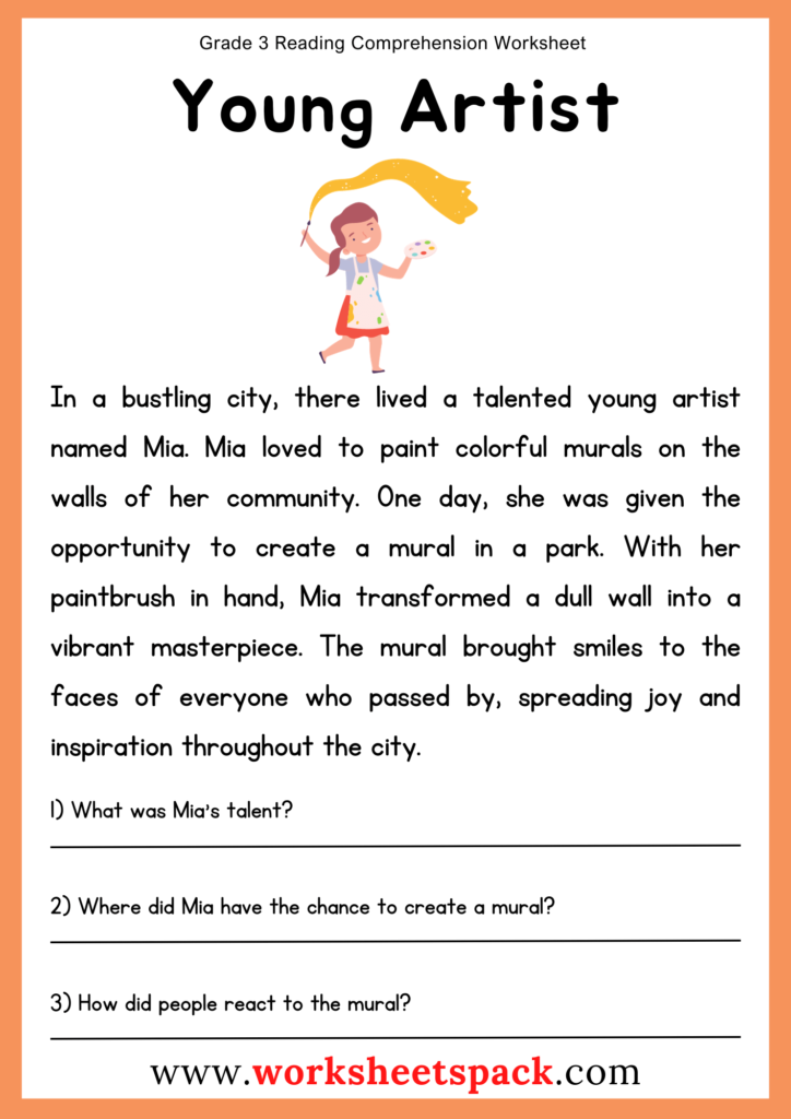 Grade 3 Reading Comprehension Worksheets Worksheetspack