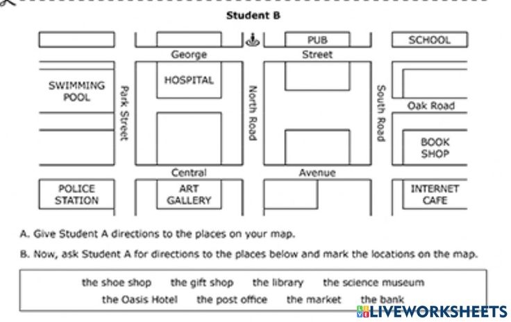 Grade 6 Interactive Worksheet Giving Directions