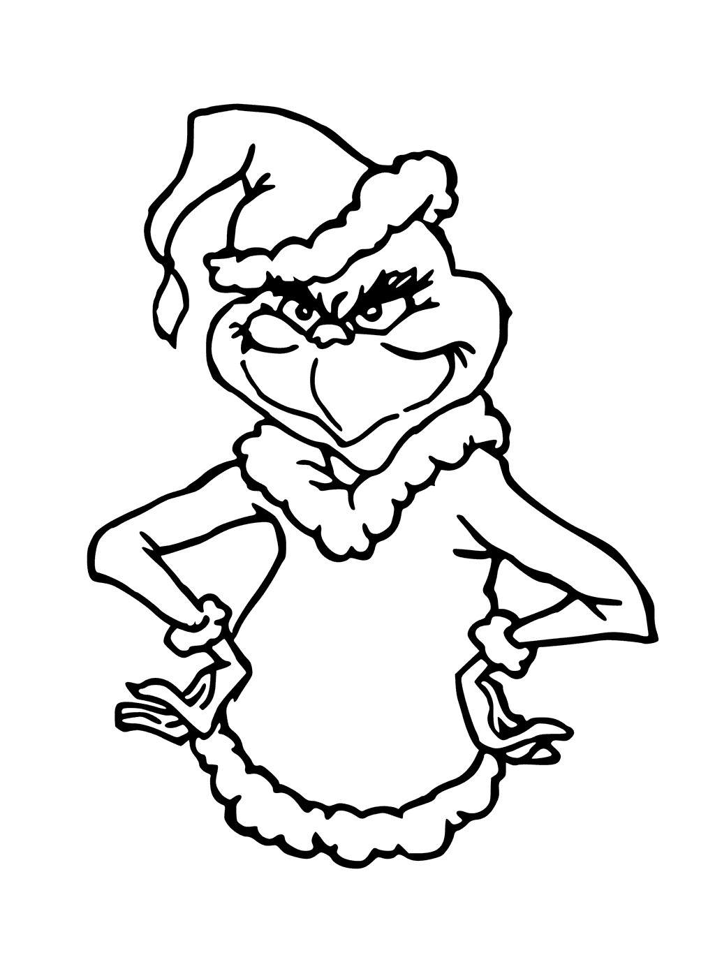 Grinch Coloring Pages Free Black And White Free Printable Coloring Pages