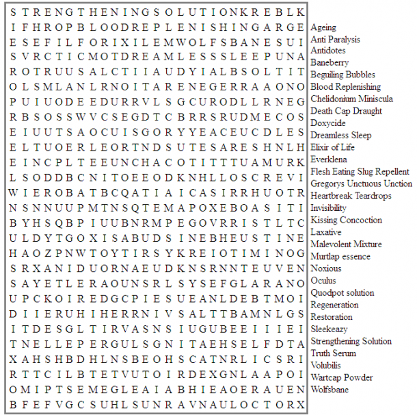 Hard Word Search Worksheets