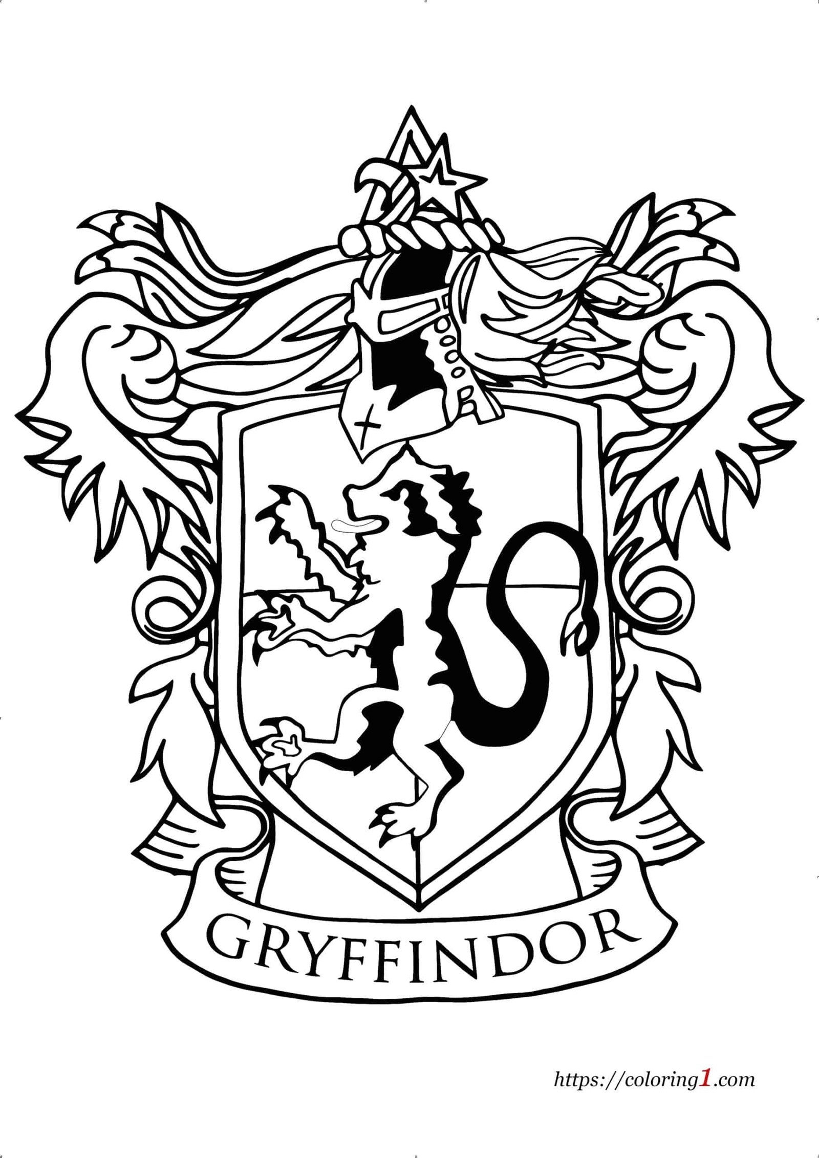 Harry Potter Gryffindor Coloring Pages 2 Free Coloring Sheets 2021 