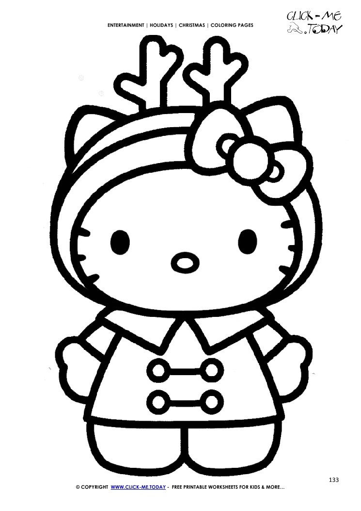 Hello Kitty Coloring Book Christmas Coloring Pages