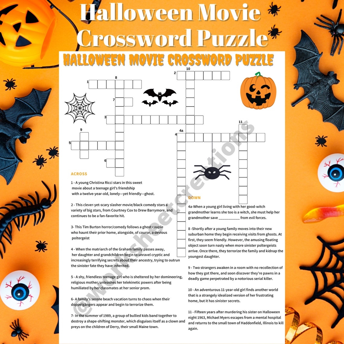 Horror Movie Crossword Puzzles Crossword Puzzles Prin Vrogue co