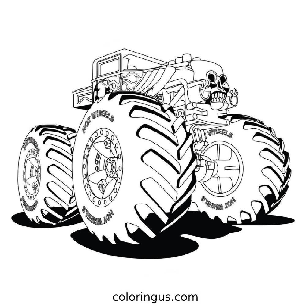 Hot Wheels Coloring Pages Free Printable PDF