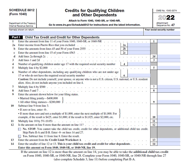 How To Complete IRS Schedule 8812 Worksheets Library
