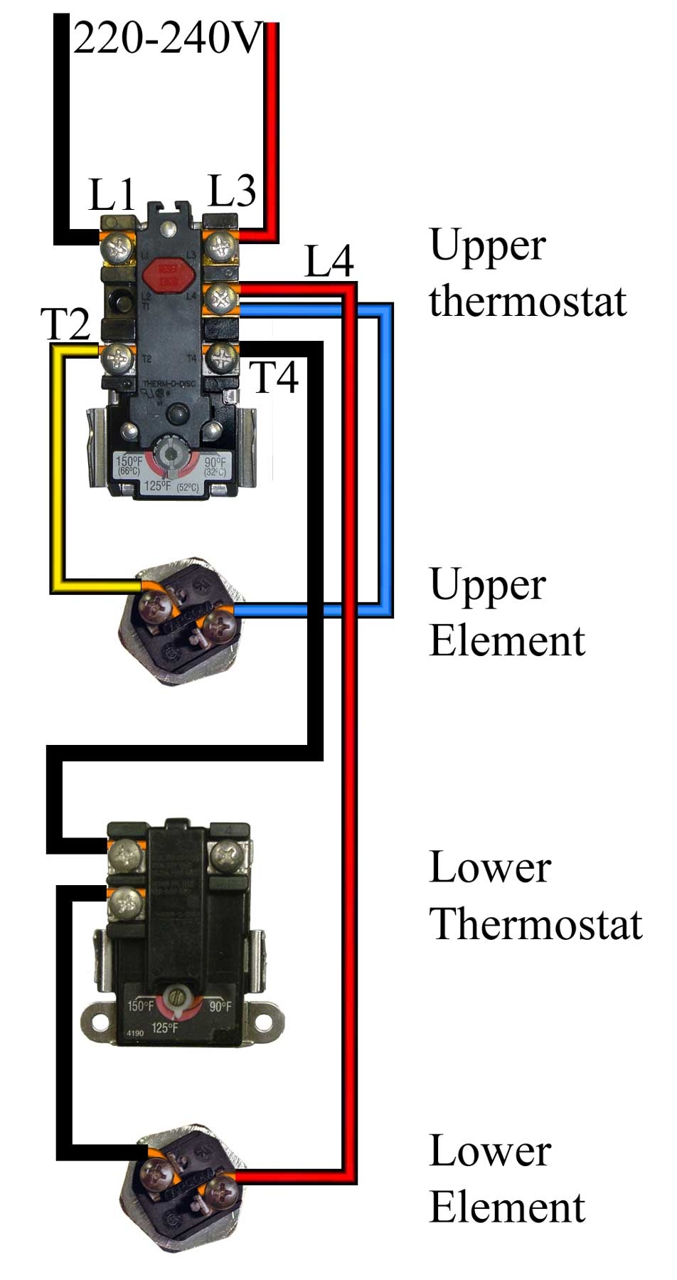 How To Wire Water Heater For 120 Volts Hot Water Heater Wiring 