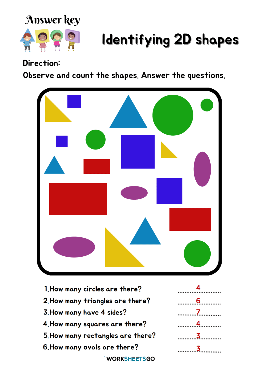 Identifying 2D Shapes Worksheets WorksheetsGO