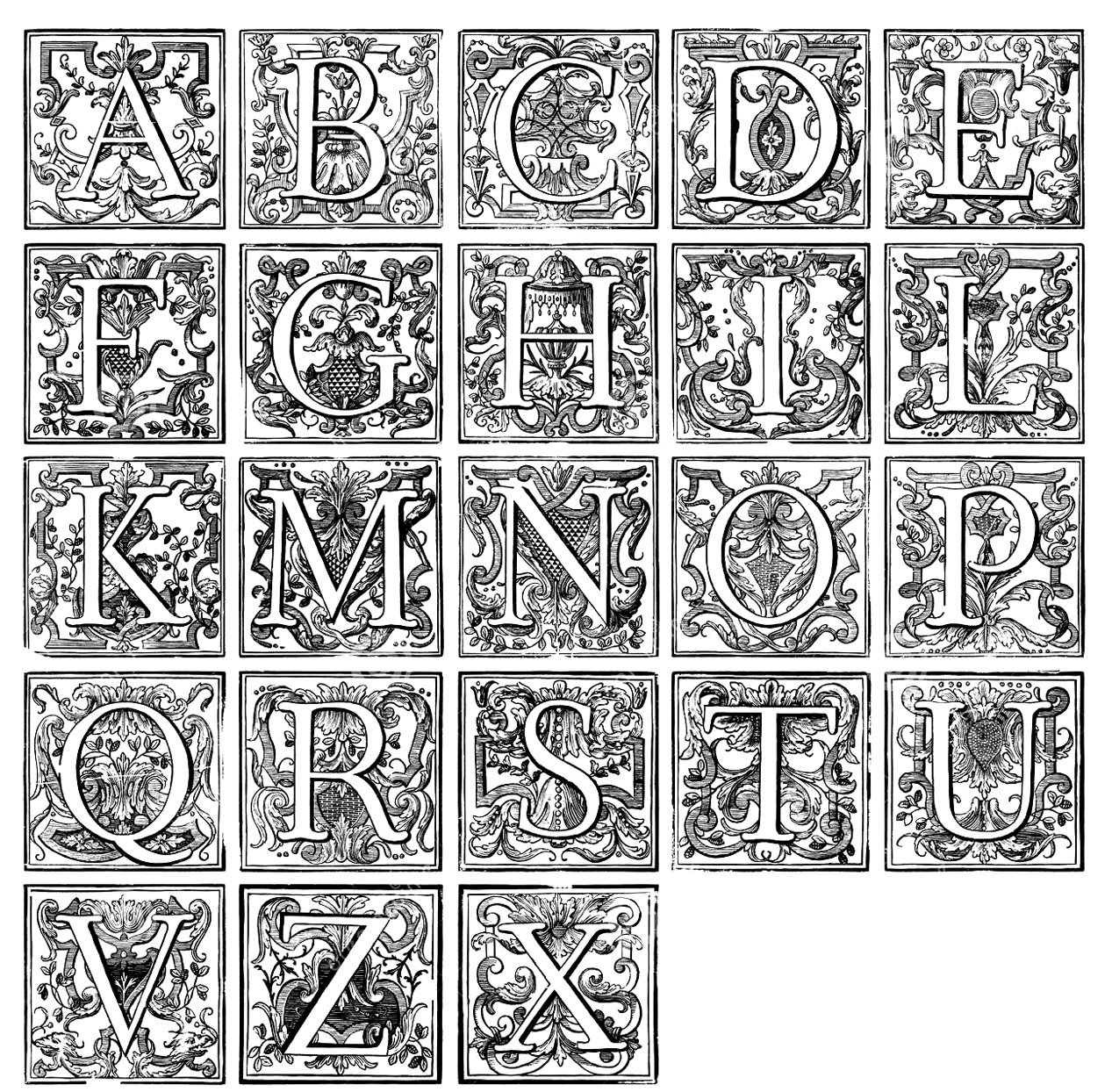 Illuminated Letters Coloring Pages Free Printables Pdf Infoupdate