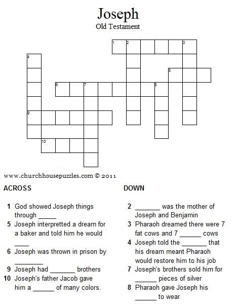 Joseph Interactive Crossword By Thomas Joseph Joseph Interactive 