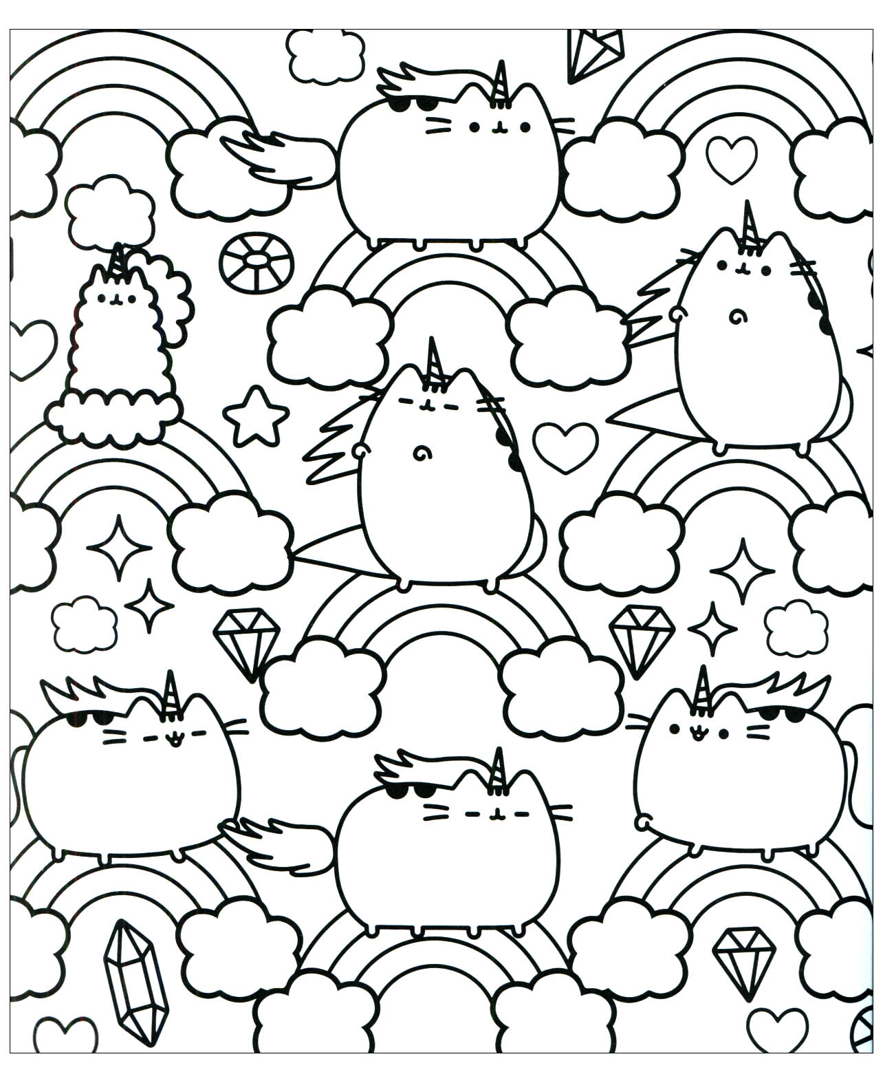 Kawaii Cute Coloring Pages Grosalive