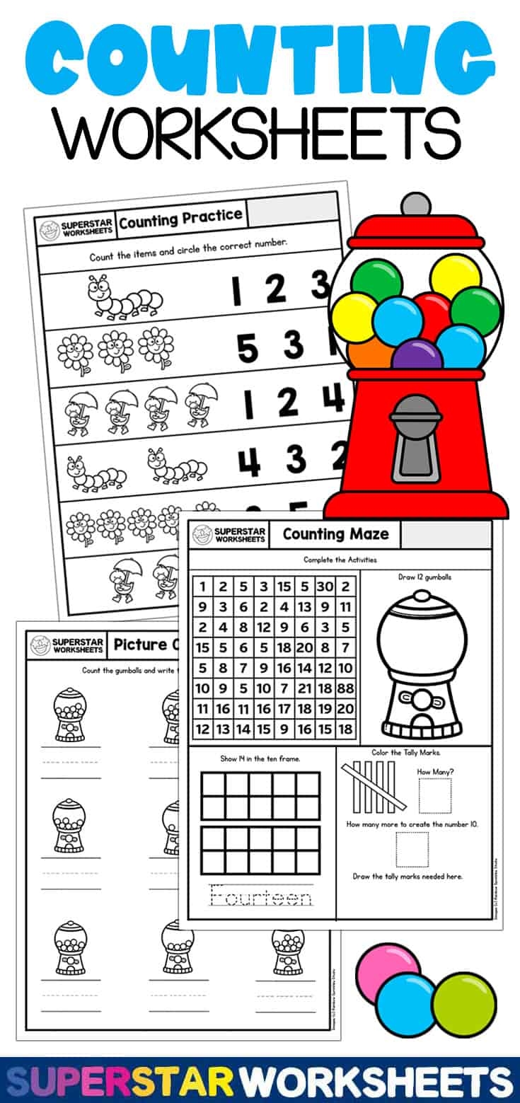 Kindergarten Counting Worksheets Superstar Worksheets Riset